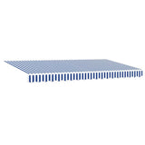Tenda Retrattile Rigato Blu 350 x 200 cm Tessuto