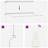 Tenda Retrattile Borgogna 350 x 200 cm Poliestere e Alluminio