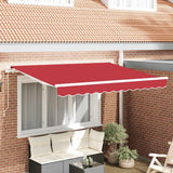 Tenda Retrattile Rosso 350 x 200 cm Poliestere e Alluminio