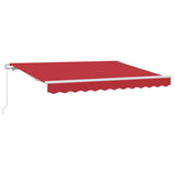 Tenda Retrattile Rosso 350 x 200 cm Poliestere e Alluminio
