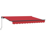 Tenda Retrattile Rosso 350 x 200 cm Poliestere e Alluminio