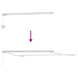 Tenda Retrattile Crema 400 x 200 cm Poliestere e Alluminio