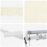 Tenda Retrattile Crema 400 x 200 cm Poliestere e Alluminio