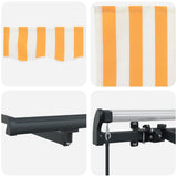 Tenda Retrattile Giallo e Bianco 400 x 200 cm