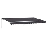Tenda Retrattile Antracite 400 x 200 cm Tessuto