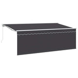 Tenda Retrattile Antracite 400 x 200 cm Poliestere e Alluminio