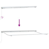 Tenda Retrattile Antracite 400 x 200 cm Poliestere e Alluminio