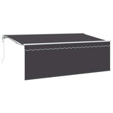 Tenda Retrattile Antracite 400 x 200 cm Poliestere e Alluminio
