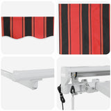 Tenda Retrattile Striscia Multicolore 400x200 cm Tessuto