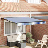 Tenda Retrattile Blu e Bianco 300x250 cm Tessuto