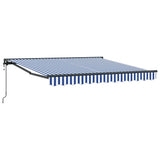 Tenda Retrattile Blu e Bianco 300x250 cm Tessuto