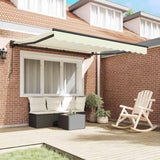 Tenda Retrattile Crema 300 x 250 cm Poliestere e Metallo
