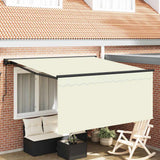 Tenda Retrattile Crema 300 x 250 cm Poliestere e Alluminio