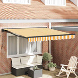 Tenda Retrattile Giallo e Bianco 300x250 cm Tessuto