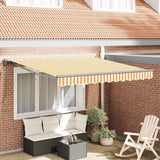 Tenda Retrattile Giallo e Bianco 300x250 cm Tessuto