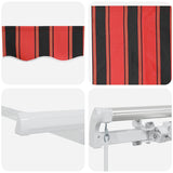 Tenda Retrattile Rigato Arancione e Marrone 300 x 250 cm