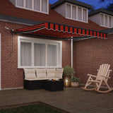 Tenda retrattile arancione e marrone 300 x 250 cm Poliestere