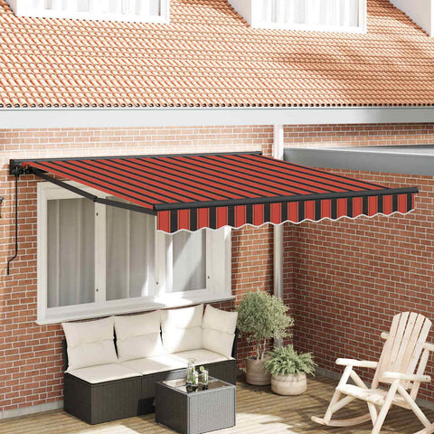 Tenda Retrattile Arancione e Marrone 300x250 cm Tessuto