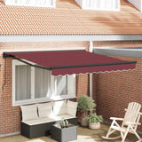 Tenda Retrattile Rosso Borgogna 300x250 cm Tessuto