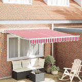 Tenda Retrattile Rigato Rosso e Bianco 300 x 250 cm