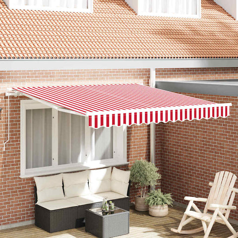 Tenda Retrattile Rigato Rosso e Bianco 300 x 250 cm