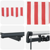 Tenda retrattile Rosso e Bianco 300 x 250 cm