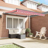 Tenda retrattile Rosso e Bianco 300 x 250 cm