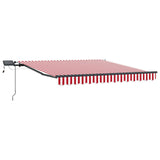 Tenda Retrattile Rosso e bianco 300 x 250 cm Tessuto