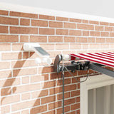 Tessuto per Tenda con Rosso e Bianco 300 x 250 cm Poliestere