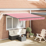 Tessuto per Tenda con Rosso e Bianco 300 x 250 cm Poliestere