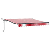Tenda retrattile Rosso e Bianco 300 x 250 cm Poliestere