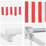 Tenda retrattile Rosso e Bianco 300 x 250 cm