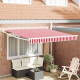Tenda retrattile Rosso e Bianco 300 x 250 cm