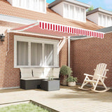 Tenda retrattile Rosso e Bianco 300 x 250 cm