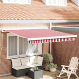 Tenda retrattile Rosso e Bianco 300 x 250 cm Tela e Alluminio