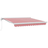 Tenda retrattile Rosso e Bianco 300 x 250 x 165 cm