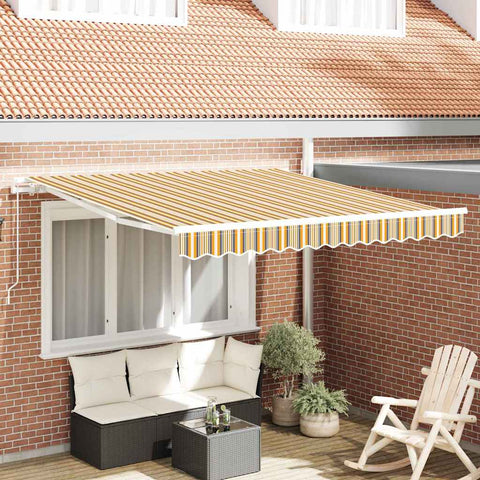 Tenda da Sole Rigato Multicolore 3 x 2,5 m Poliestere e metallo
