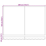 Tenda da Sole Nero 300 x 250 x 165 cm Poliestere