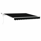 Tenda Retrattile Nero 300 x 250 cm Poliestere e Metallo