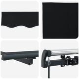 Tenda retrattile Nero 300 x 250 cm Poliestere e Alluminio