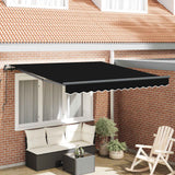 Tenda retrattile Nero 300 x 250 cm Poliestere e Alluminio