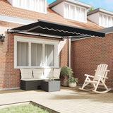 Tenda retrattile Nero 300 x 250 cm Poliestere e Alluminio