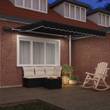 Tenda retrattile Nero 300 x 250 cm Tessuto e Alluminio