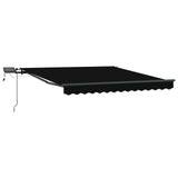 Tenda retrattile Nero 300 x 250 cm Tessuto e Alluminio