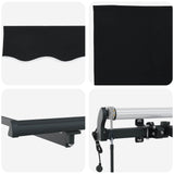 Tenda retrattile Nero 300 x 250 cm Tessuto e Alluminio