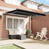 Tenda retrattile Nero 300 x 250 cm Tessuto e Alluminio