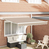 Tenda retrattile Beige 300 x 250 cm Tessuto e Alluminio