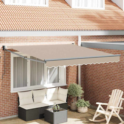 Tenda da Sole Beige 3 x 2,5 m Poliestere e metallo