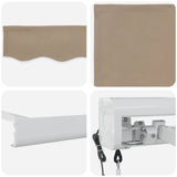 Tenda retrattile Beige 300 x 250 x 165 cm Tessuto e Metallo