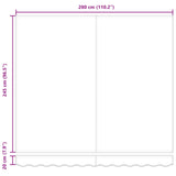 Tenda retrattile Beige 300 x 250 x 165 cm Tessuto e Metallo